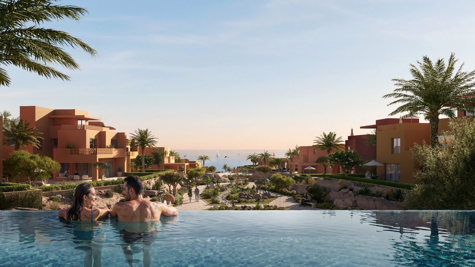 Sea-view pool at Shams Soma, Soma Bay, Red Sea